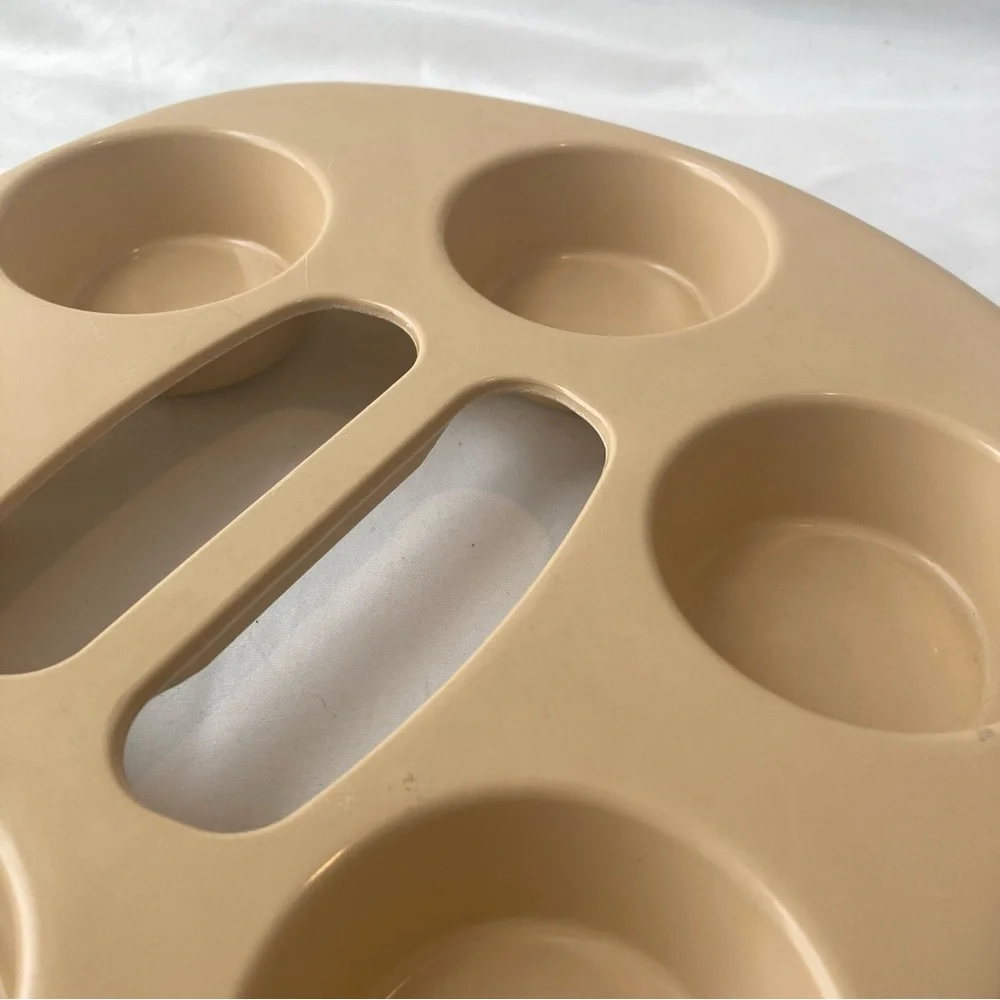 Nordic Ware Microwave Eggs N' Muffin Pan Brown Non Stick Easy Cleanup Vintage